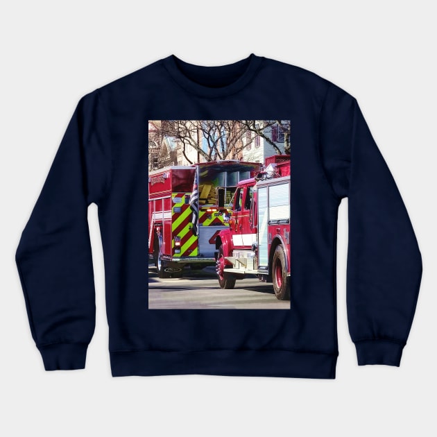 Firemen - Fire and Rescue Crewneck Sweatshirt by SusanSavad